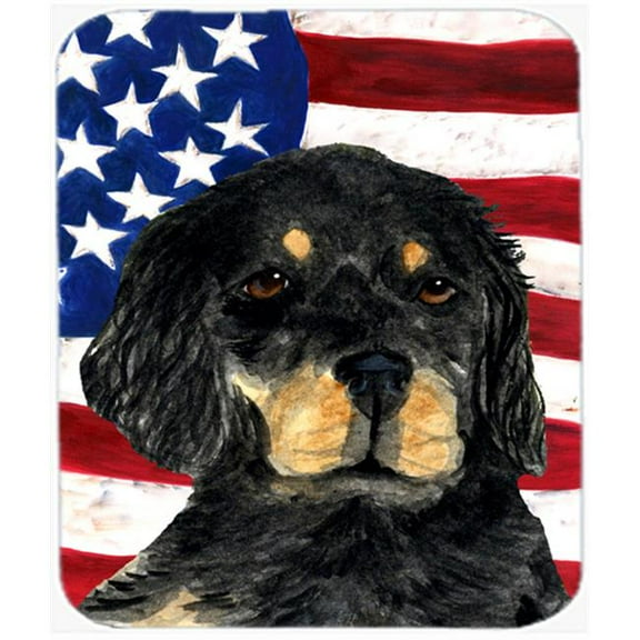 Carolines Treasures  USA American Flag With Gordon Setter Mouse Pad