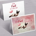 thumbnail image 3 of Every Fart is Love Note Siamese Guilty Face Happy Valentine's 7x5in Folded Greeting Card Cat Lover Kitten Owner Gifts Single Note Card with Envelope - 01016, 3 of 5