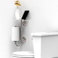 thumbnail image 2 of SAFETY+BEAUTY 3-in-1 Stainless Steel Double Toilet Paper Holder with Grab Bar and Top Shelf for Wet Wipes, Napkins, Phone, Pad, 2 of 8
