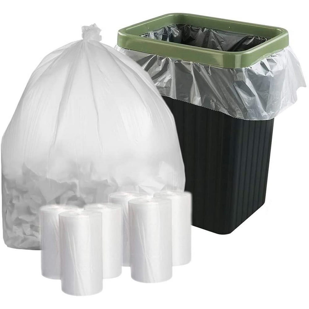 Pack of 1000 Garbage Can Liners 24 x 33. High Density Natural Trash