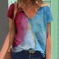 thumbnail image 2 of Camisetas con estampado floral con cuello en V para mujer Blusas femeninas cómodas a la moda Tops OAVQHLG3B Store  lin121212, 2 of 4