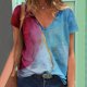 thumbnail image 2 of Camisetas con estampado floral con cuello en V para mujer Blusas femeninas cómodas a la moda Tops OAVQHLG3B Store  lin121212, 2 of 4