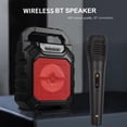 thumbnail image 3 of Riwcyla Portable Karaoke Machine Rechargeable Cordless Speaker Battery Powered with Microphone & Microphone System for Home Gym Party Singing Dancing Camping, 3 of 6