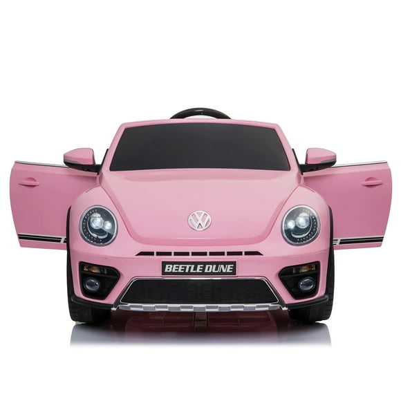 12V Volkswagen Beetle Kids Ride On Car Pink