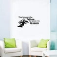 thumbnail image 2 of The Bigger The Failure The Greater The Lesson - SnowBoarding Quote Snowboarder Silhouette Vinyl Wall Sticker Art Decal Girls Boys Kids Room Design Bedroom Winter Activity Decoration Size (6x10 inch), 2 of 3