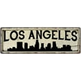 thumbnail image 1 of Los Angeles City Sky Line Silhouette Wall Decor 6x18 Metal Sign 106180028026, 1 of 1
