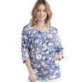 thumbnail image 1 of Doublju Women's 3/4 Sleeve Side Shirring V-Neck Mini Dress (Plus Size Available), 1 of 1
