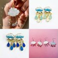thumbnail image 3 of K-KED Handmade Acrylic Rain Cloud Tassel Earrings Good Plated Women Delicate Jewelry Party Gift-5#Deep Raindrop Earrings, 3 of 6