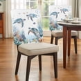 thumbnail image 4 of Nautical Blue Chair Covers Set of 4 Sea Turtles Colorful Coral Fish Ocean Beach Chair Back Covers Stretch Removable Washable Slipcovers Protector for Dining Room Kitchen Party Decor, 4 of 9