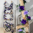 thumbnail image 6 of Topboutique 5 Pcs Flower Garland Fake Rose Vine Artificial Flowers Hanging Rose Ivy Garland Purple Silk Flower Rose Garland for Wedding Wall Arch Party Background Decor,40ft(8ft/Pc), 6 of 9