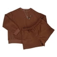 thumbnail image 4 of MAIHAN Linen Set Women Long Sleeve Button Down Shirts and Shorts Set Women Shorts Sets Outfits Lounge Matching Set Tracksuit Two Piece Outfit, 4 of 7