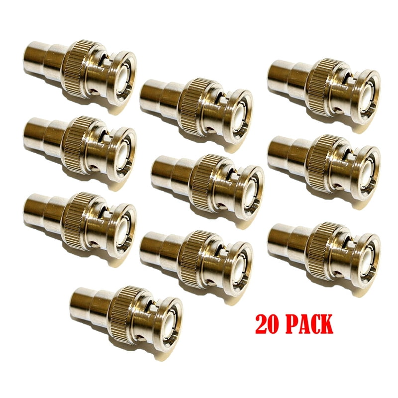 20 pack BNC female coupler coax cable connector adapters 