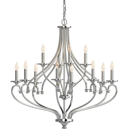

Volume Lighting 3182 Tes 12 Light 36 Wide Taper Candle Chandelier - Chrome