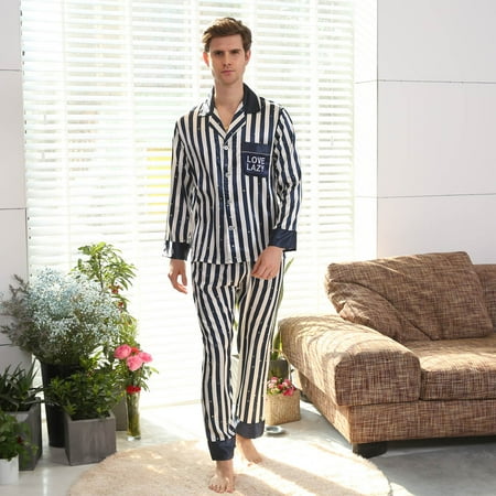 

Cntydi Pajamas for Women Gifts Men s Long-sleeved Solid Color Suit Foreign Trade Home Service Pajamas