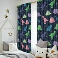 thumbnail image 5 of Blackout Kids Curtains,Neon Outline Dinosaurs Vibrant Childrens Insulated Curtains Set Of 2,Bedroom Essentials,Toddler Room Decor 52"x84", 5 of 5