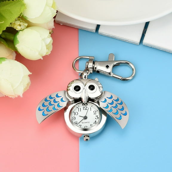 Fashion Gorgeous Owl Watch Clip Pocket Keychain Mother's Day Birthday Anniversary Gifts for Mom Of The Day