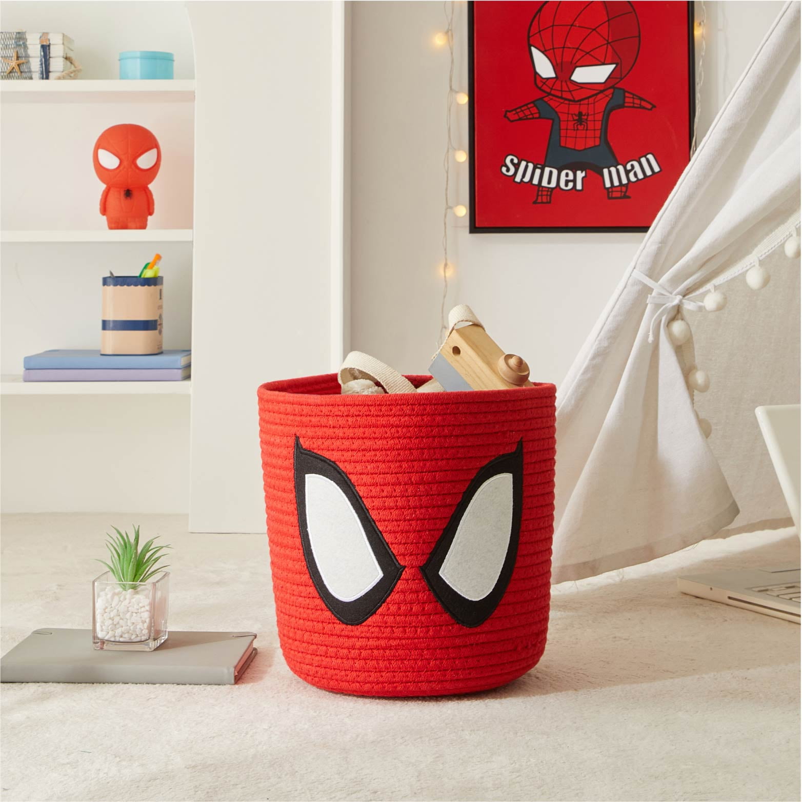 Spiderman Rope Storage Bin