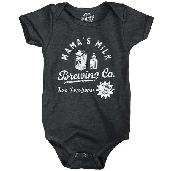 Mamas Milk Brewing Co Baby Bodysuit Funny Breast Feeding Brewery Joke Jumper for Infants