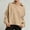 Khaki, variant on ABSUYY Relaxed Fit Waffle Knit Polo Top, Black Womens Long Sleeve Casual Everyday Pullover,Size M
