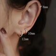 thumbnail image 2 of Pendientes Simples De Acero De Titanio Para Mujeres Mini Earclip De Orejas De Hueso Regalo, 2 of 3