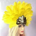 thumbnail image 3 of Sombreros de mujer para carnaval, accesorios de rol, flores desmontables, sombrero de moda, protector facial de poliéster para mujer, 3 of 3
