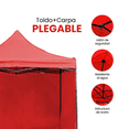 thumbnail image 3 of Toldo plegable con paredes 3x3 carpa impermeable retráctil, 3 of 7