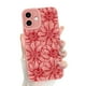 thumbnail image 1 of Funda de teléfono MZELQ para iPhone 16 de silicona negra con estampado floral, 1 of 6