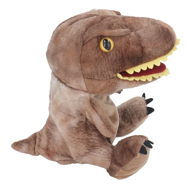 Juguete De Mano De Dinosaurio De Peluche, Juguete De Mano De Dinosaurio Suave Seguro Con Boca Móvil Para Niños En Edad Preescolar