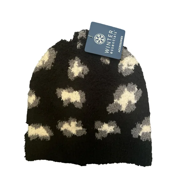Winter Essentials Cozy, Stylish Knit Beanie, Black, 1 Count