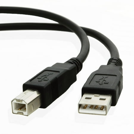 6ft USB Cable for: DYMO Label Writer 450 Twin Turbo label printer, 71 Labels Per Minute, Black/Silver