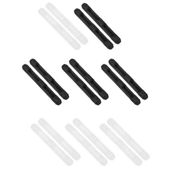 Uxcell Eyeglass Ear Cushions, 12 Pairs Glasses Ear Grip for 3-10mm Glasses, Black/White