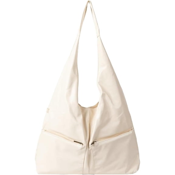 Zhengup Slouchy Shoulder Bags for Women Soft PU Leather Tote Purse Large Capacity Handbag Satchel with Front Pockets