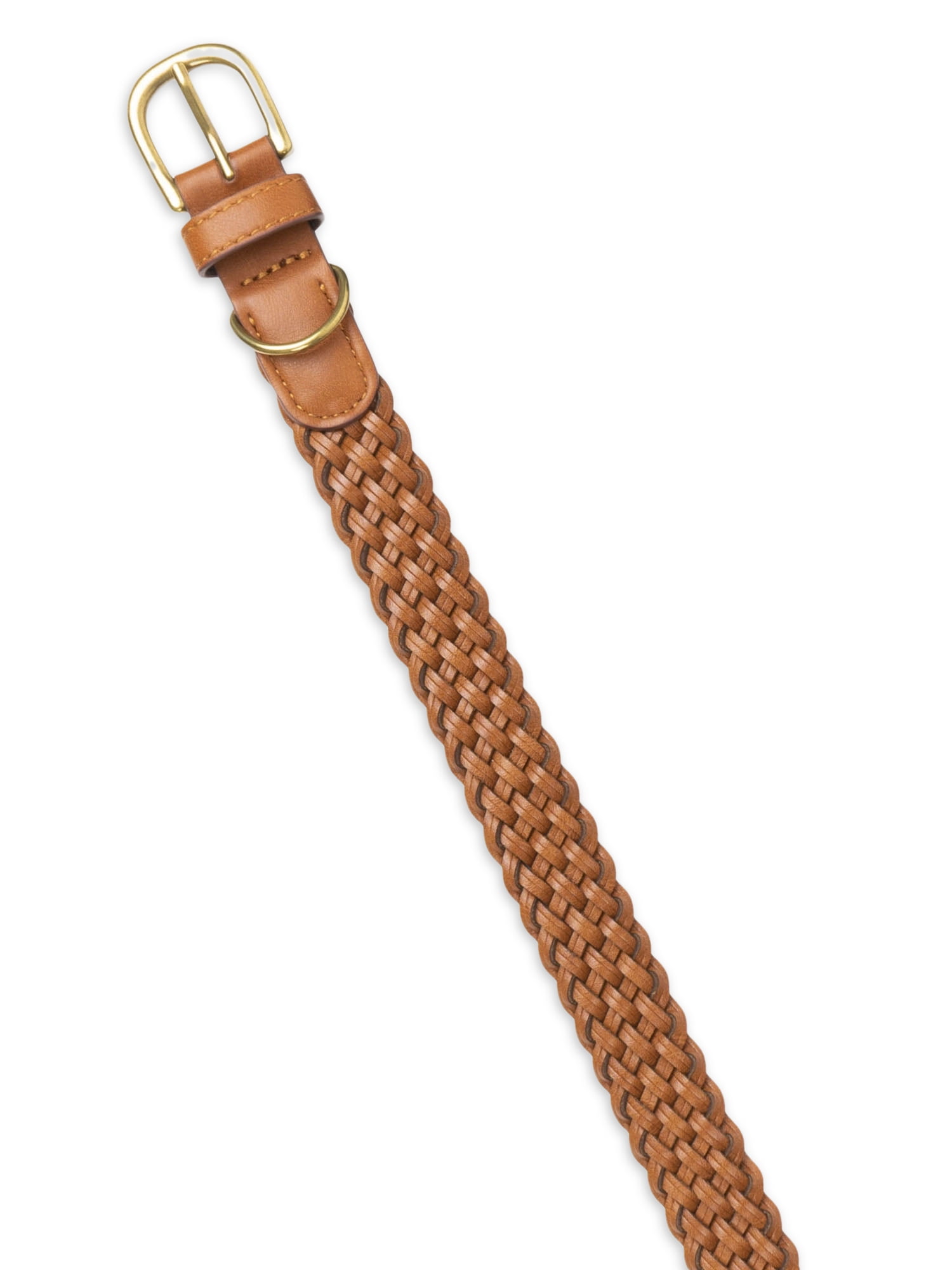 Time and Tru Women's Braided Belt, Tan