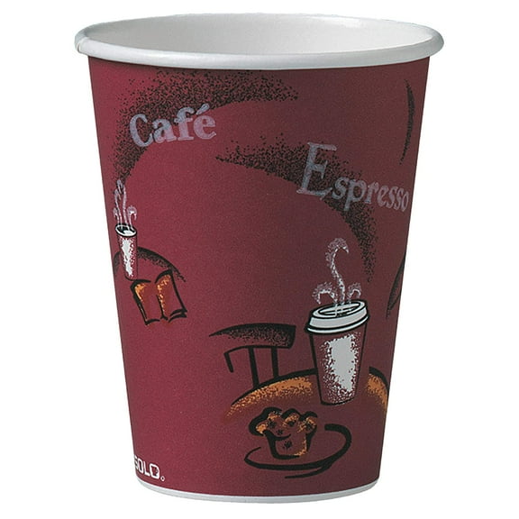 412SIN-0041 12 oz Bistro SSP Paper Hot Cup (Case of 1000)