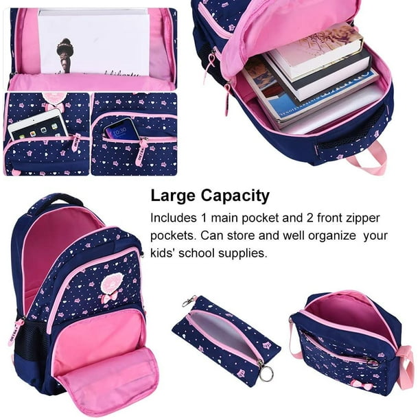 School bag school backpack for girls school bag backpack children s daypack 3 parts for school and leisure Walmart