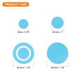 thumbnail image 2 of Uxcell Etiqueta de pared redonda PVC autoadhesiva con puntos, azul claro, 132 piezas (2 hojas), 2 of 6