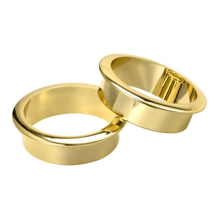 

Desk Grommets 50mm for Organizing and Protecting Cord Nylon Gold Tone 2 Pack
