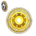 thumbnail image 3 of 4.5in Grinding Wheel Double Row Grinding Cup Diamond Polishing Disc for Concrete Marble Stones, 3 of 5