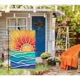 thumbnail image 2 of AMHNF Hello Sunshine Summer Garden Flag 12x18 inch Vertical Double Sided Sea Welcome Spring Farmhouse Holiday Outside Decorations Burlap Yard Flag, 2 of 5