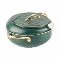 thumbnail image 2 of Olla para freír con termómetro, sartén japonesa de acero inoxidable para cocina de inducción, color verde oscuro, 2 of 15