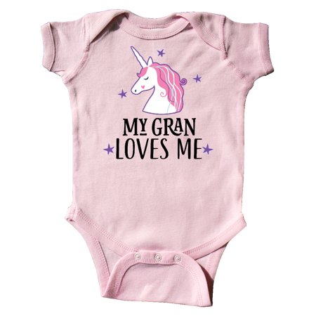 

Inktastic My Gran Loves Me Girl Unicorn Gift Baby Girl Bodysuit