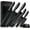 Black, variant on Home Hero - Kitchen Knives - Chef Knife Set w/ Block - Stainless Steel Kitchen Knives w/ Stand - Black, 5 Pieces
