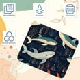 thumbnail image 3 of Whale Printed Non-Slip Rubber Bottom Gaming Mouse Pad 8.3x9.8 Inch Square Office and Gaming Mouse Mat, 3 of 6