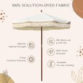 thumbnail image 4 of LAGarden 7' Patio Beige Umbrella with Tassels UPF50+ Boho Style 5-Year-Non-Fading for Outdoor,Model:BH7W-01P, 4 of 9