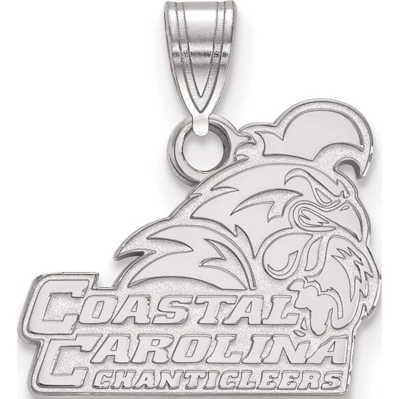 14K White Gold 14Kw Logoart Coastal Carolina University Small Pendant (15 X 14) Made In United States 4w017ccu