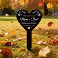 thumbnail image 6 of Memorial Plaque Stake for Parents - Heart-Shaped Acrylic Cemetery Marker, 6 of 6