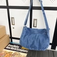 thumbnail image 4 of Bolso de mezclilla Bolso de viaje Correa ajustable Bolsas de mano para mujer Bolso vintage portátil, 4 of 9