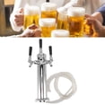 thumbnail image 4 of 3 Tap Beer Dispenser, Draft Beer Kegerator Tower Detachable Mirror Polished  For Beer Kegging, 4 of 8