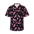thumbnail image 1 of Fotbe Breast Cancer Awareness Camisa Hawaiana para Hombre Unisex – Camisa Casual de Verano con Botones de Manga Corta de Algodón y Lino,XX-Large, 1 of 7