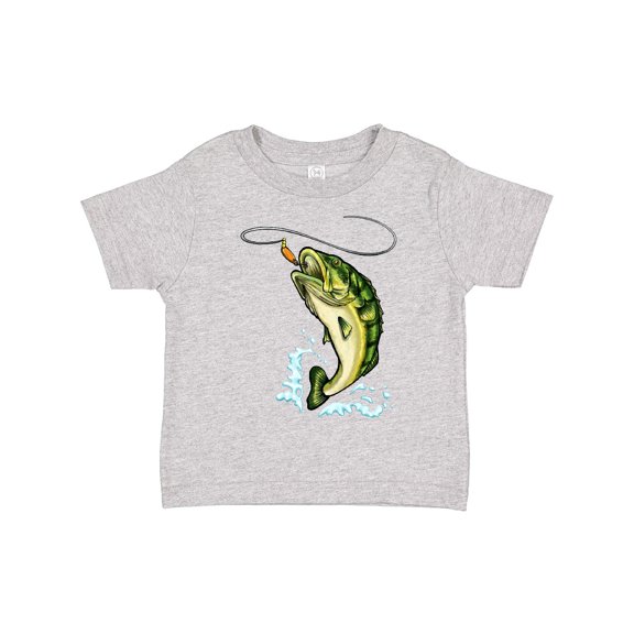 Inktastic Leaping Bass Fish Boys or Girls Toddler T-Shirt